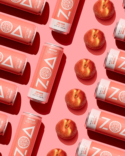 ZOA Zero Sugar Energy Drink Variety Pack, Sugar Free with Electrolytes, Healthy Vitamin C, Amino Acids, Essential B-Vitamins, and Caffeine from Green Tea, 18 12 oz cans, White Peach, Tropical Punch, Frosted Grape