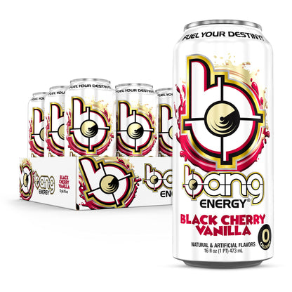 Bang Energy Black Cherry Vanilla, Sugar-Free Energy Drink, 16-Ounce | Pack of 12