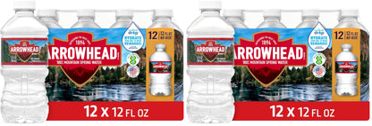 Arrowhead Mountain Spring Water Bottles, 24 Pack - Still Bottled Water with Naturally Occurring Minerals & Electrolytes for Taste - 12 Fl Oz