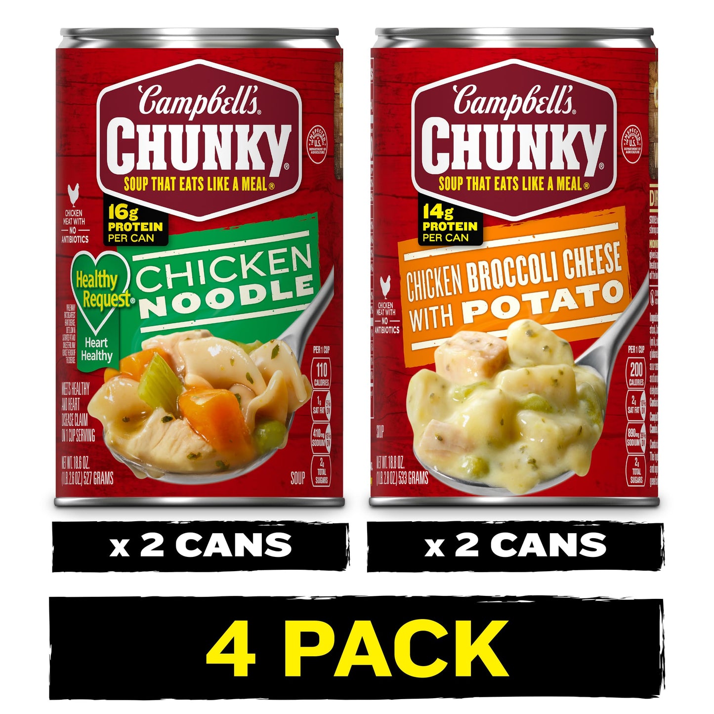 (Bundle of 4) Campbell’s Chunky Soups Variety Bundle