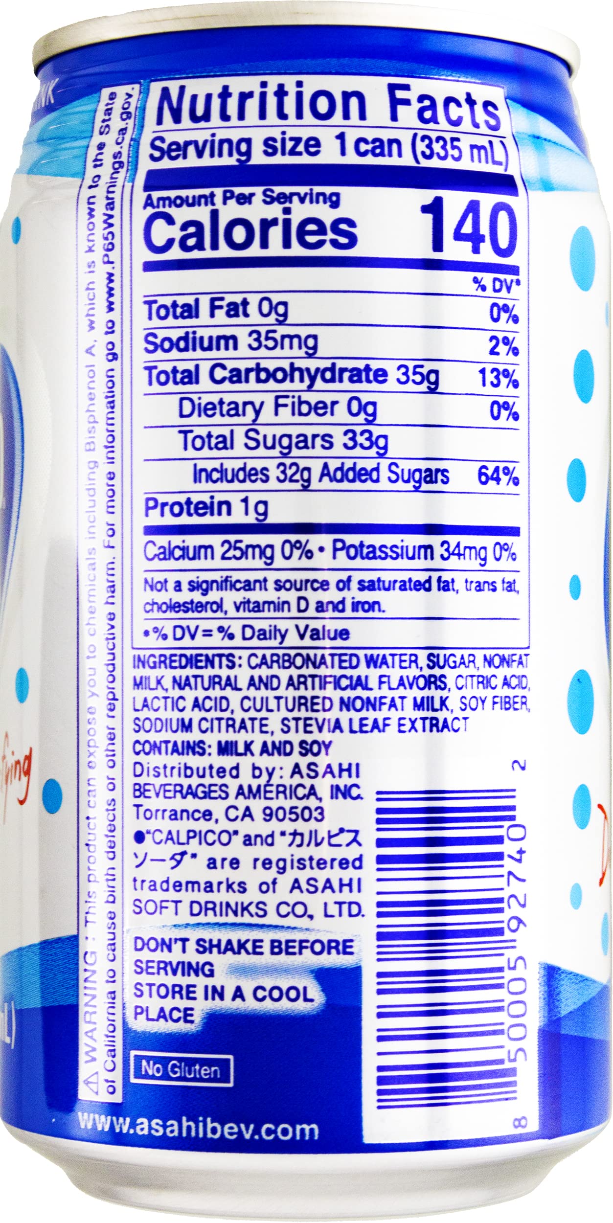 CALPICO SODA, Carbonated Soft Drink, Hint of Citrus Flavor, Japanese Soda, Made With CALPICO and Carbonated Water, 11.3oz Can (Pack of 24)
