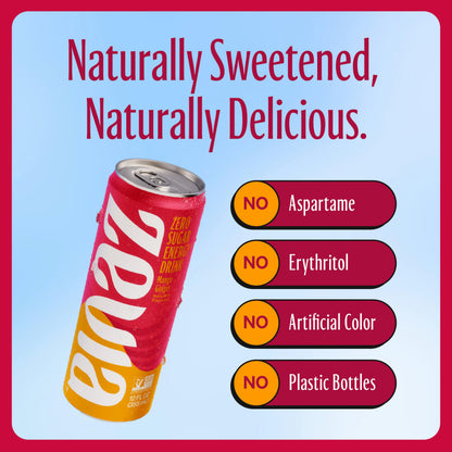 Zevia, Drink Energy Mango Ginger, 12 Fl Oz (Pack of 2)