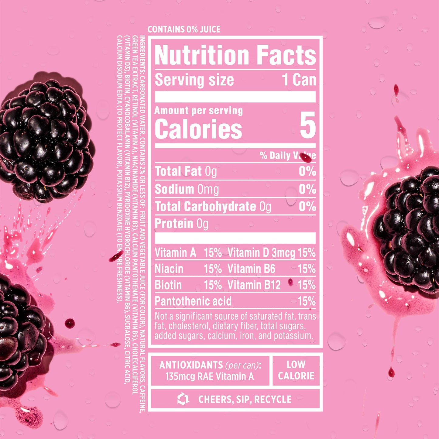 Sparkling Ice Black Raspberry Variety Pack with Caffeine, Zero Sugar Flavored Sparkling Water with Antioxidants, Vitamins, and Zero Calories (16 fl oz Cans, 12 count)