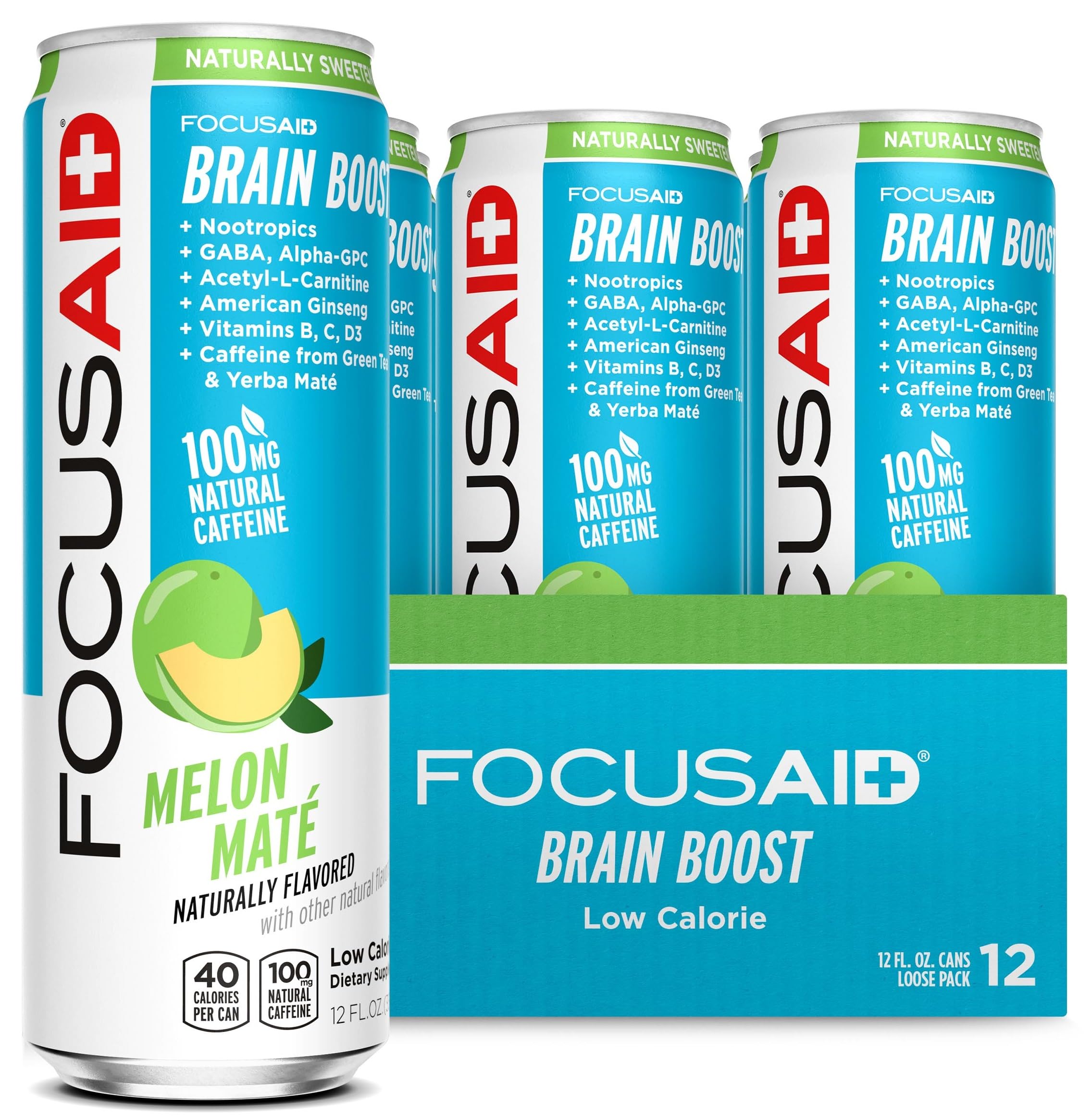 FOCUSAID Energy Blend, Brain Boosting Nootropics Drink, Alpha-GPC, GAB ...