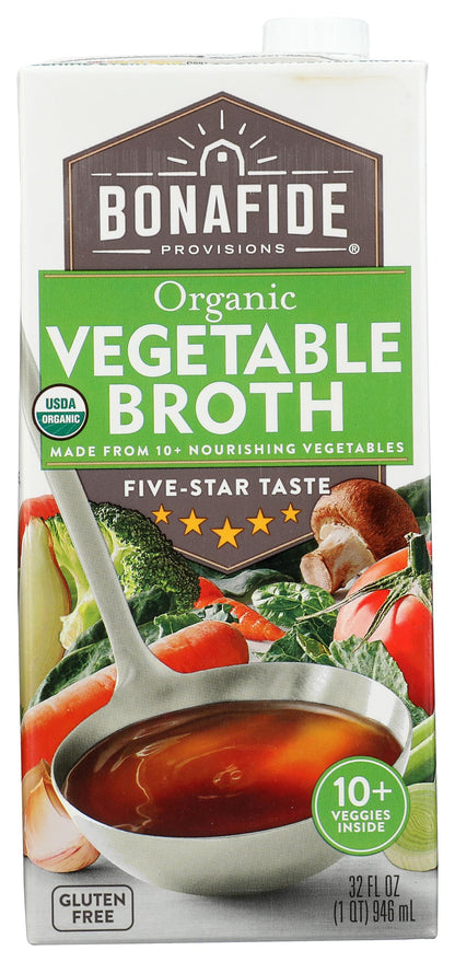 BONAFIDE PROVISIONS Organic Vegetable Broth, 32 FZ
