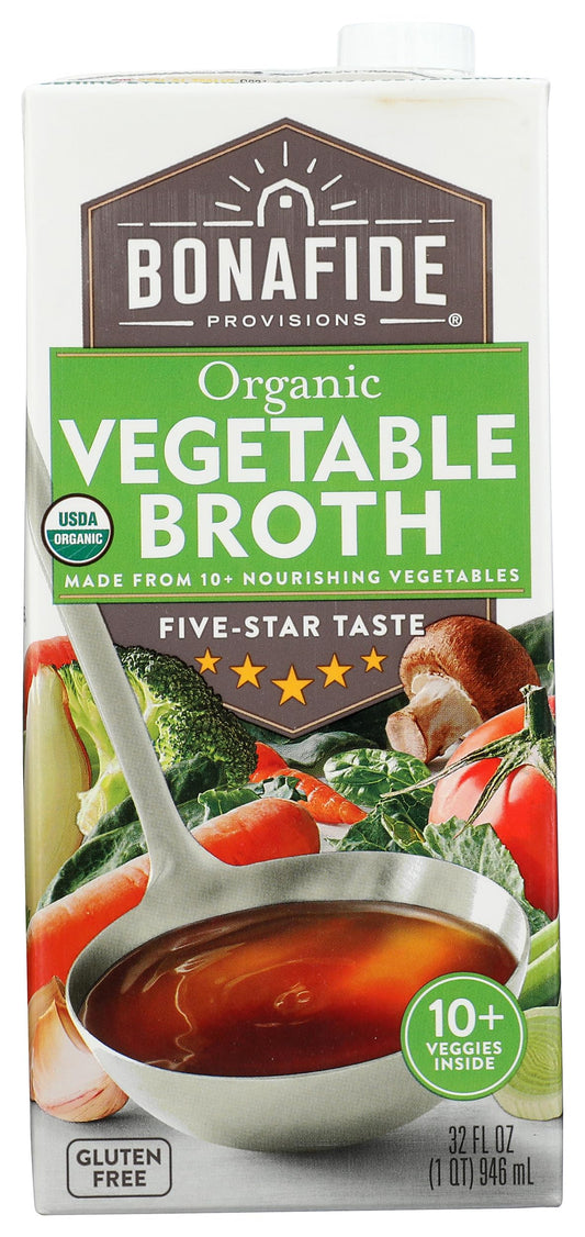 BONAFIDE PROVISIONS Organic Vegetable Broth, 32 FZ