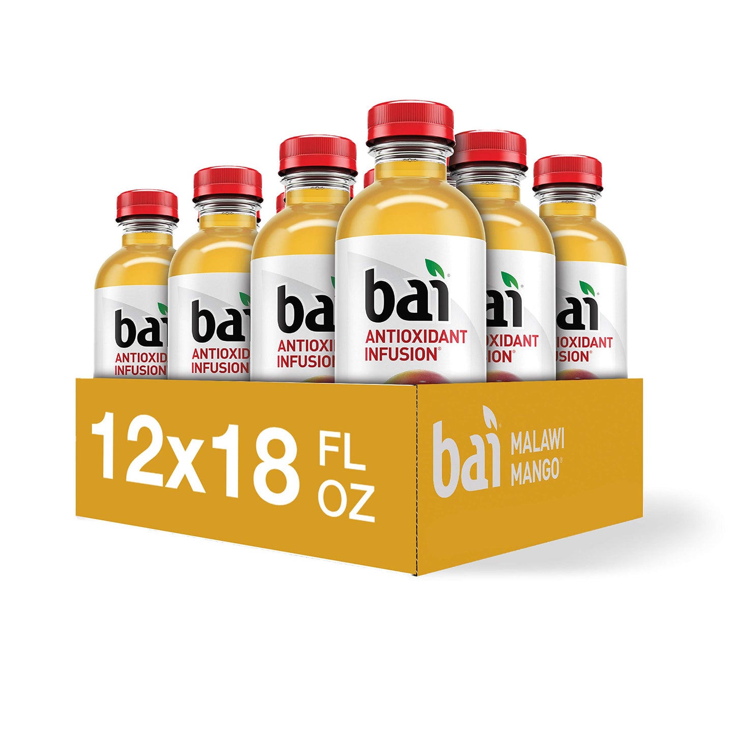 Bai Flavored Water, Malawi Mango, Antioxidant Infused Drinks, 18 Fluid Ounce Bottle (Pack of 12)