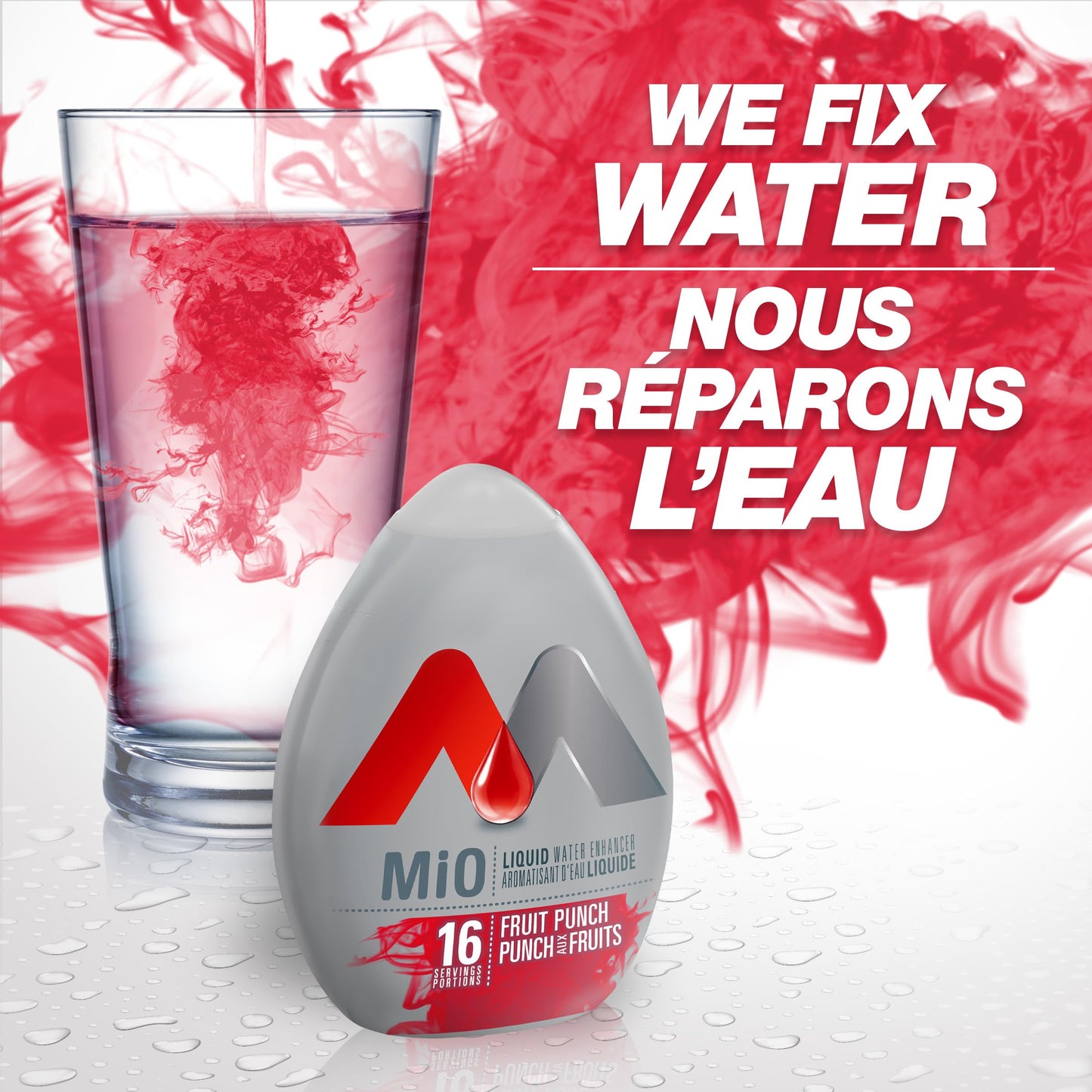 MiO Fruit Punch Liquid Water Enhancer, 48ml/1.62oz,(Imported from Canada)