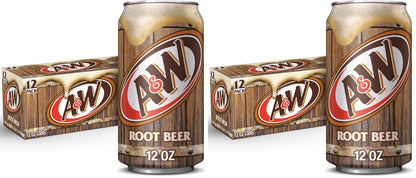 A&W Root Beer Cans | 12 fl. oz. | 12 Pack | Pack of 2
