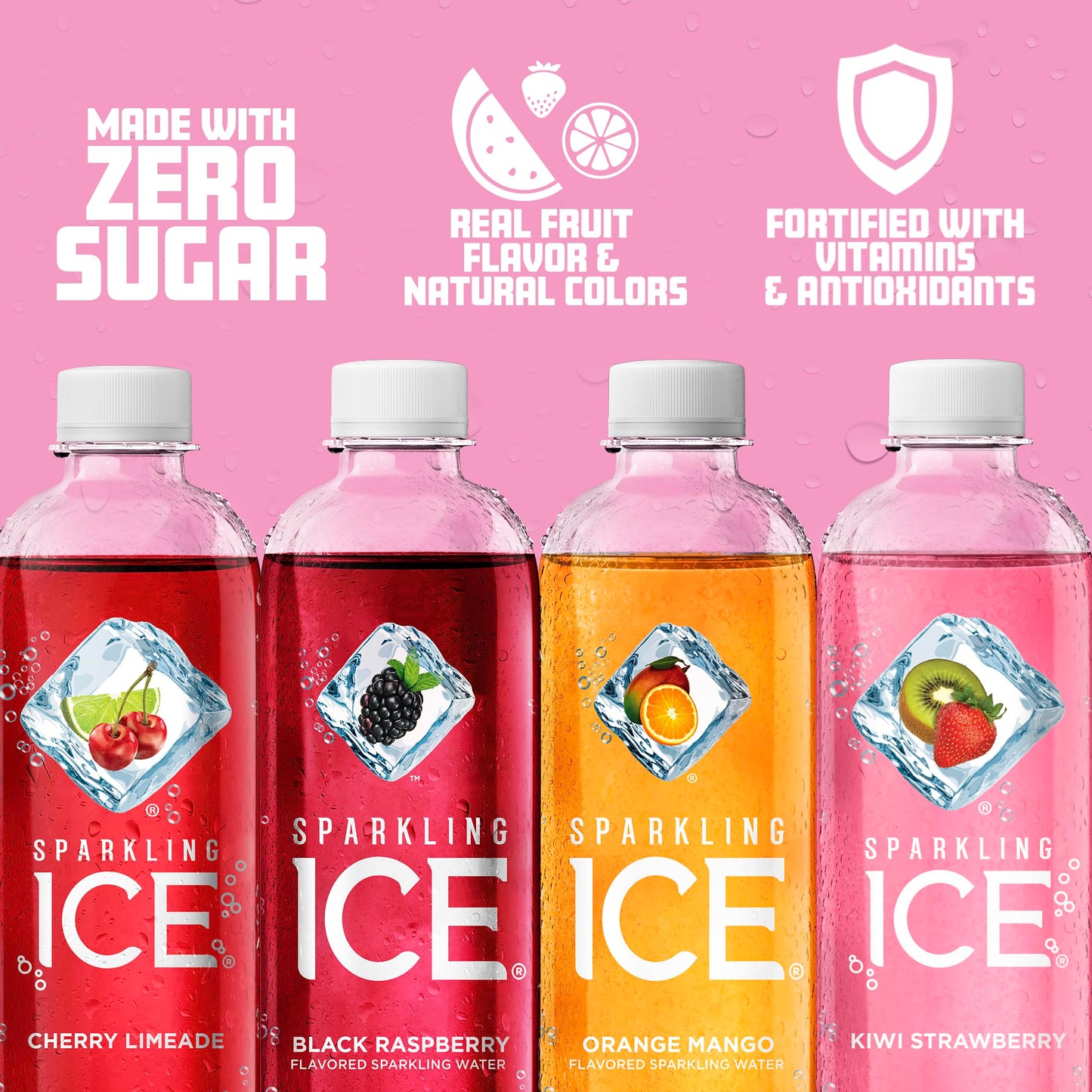 Sparkling Ice Black Raspberry Variety Pack with Caffeine, Zero Sugar Flavored Sparkling Water with Antioxidants, Vitamins, and Zero Calories (16 fl oz Cans, 12 count)