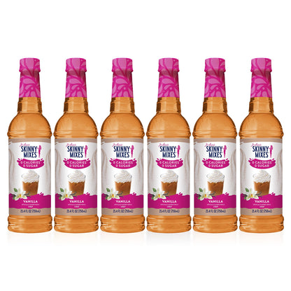 Jordan's Skinny Syrups Sugar Free Coffee Syrup, Vanilla Flavor Drink Mix, Zero Calorie Flavoring for Chai Latte, Protein Shake, Food and More, Gluten Free, Keto Friendly, 25.4 Fl Oz, 1 Pack