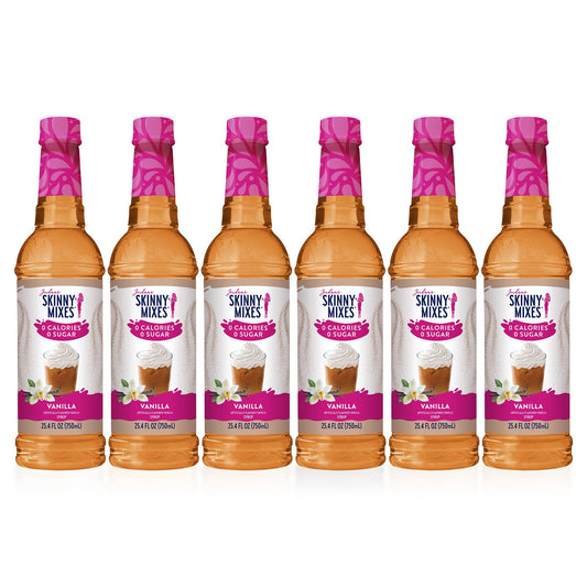 Jordan's Skinny Syrups Sugar Free Coffee Syrup, Vanilla Flavor Drink Mix, Zero Calorie Flavoring for Chai Latte, Protein Shake, Food and More, Gluten Free, Keto Friendly, 25.4 Fl Oz, 1 Pack