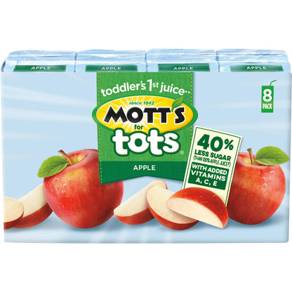 Mott's for Tots Apple, 6.75 fl oz boxes, 8 pack