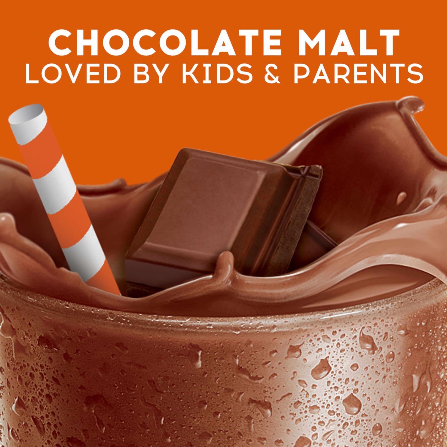 NESTLE OVALTINE Chocolate Malt Mix, 12 oz. Canister Easy to Prepare Fortified Malt Beverage