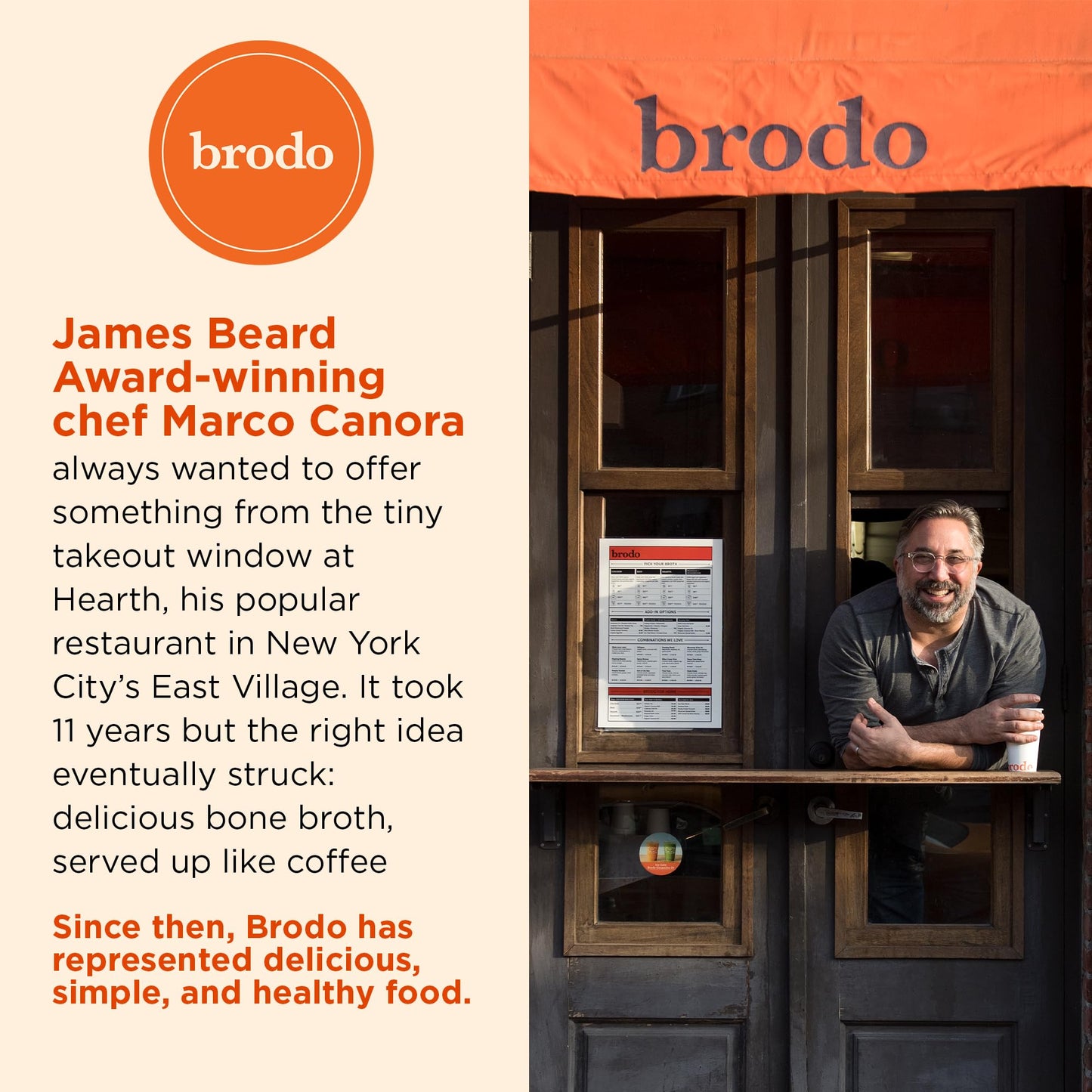 Brodo Organic Chicken Broth | Nutrient Dense, Chef Crafted Bone Broth in Single Serving Pouches | Not Made From Concentrate, No Preservatives (6x 8.3 oz Pouches)