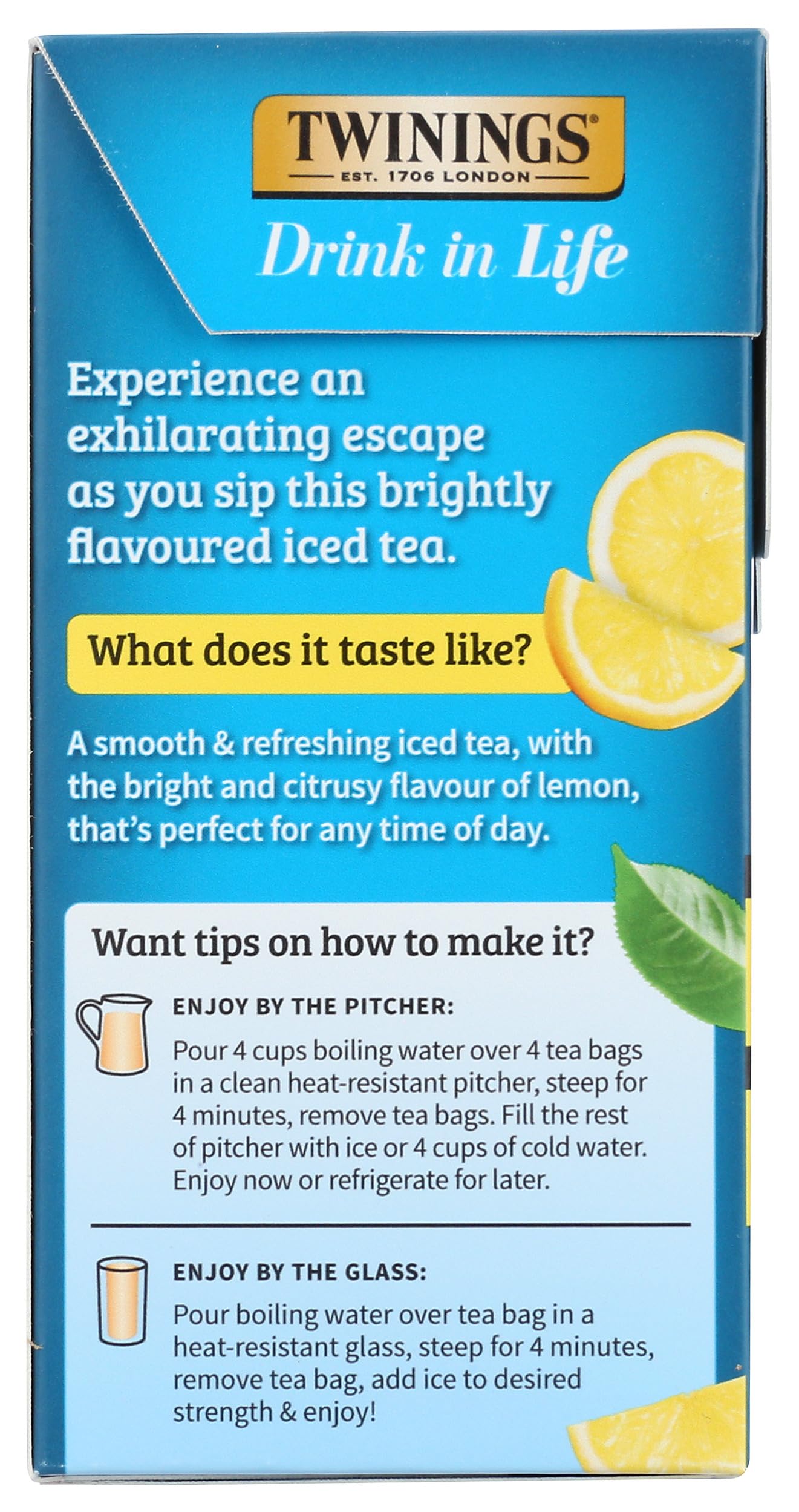 Twinings, Tea Iced Lemon, 72 Count