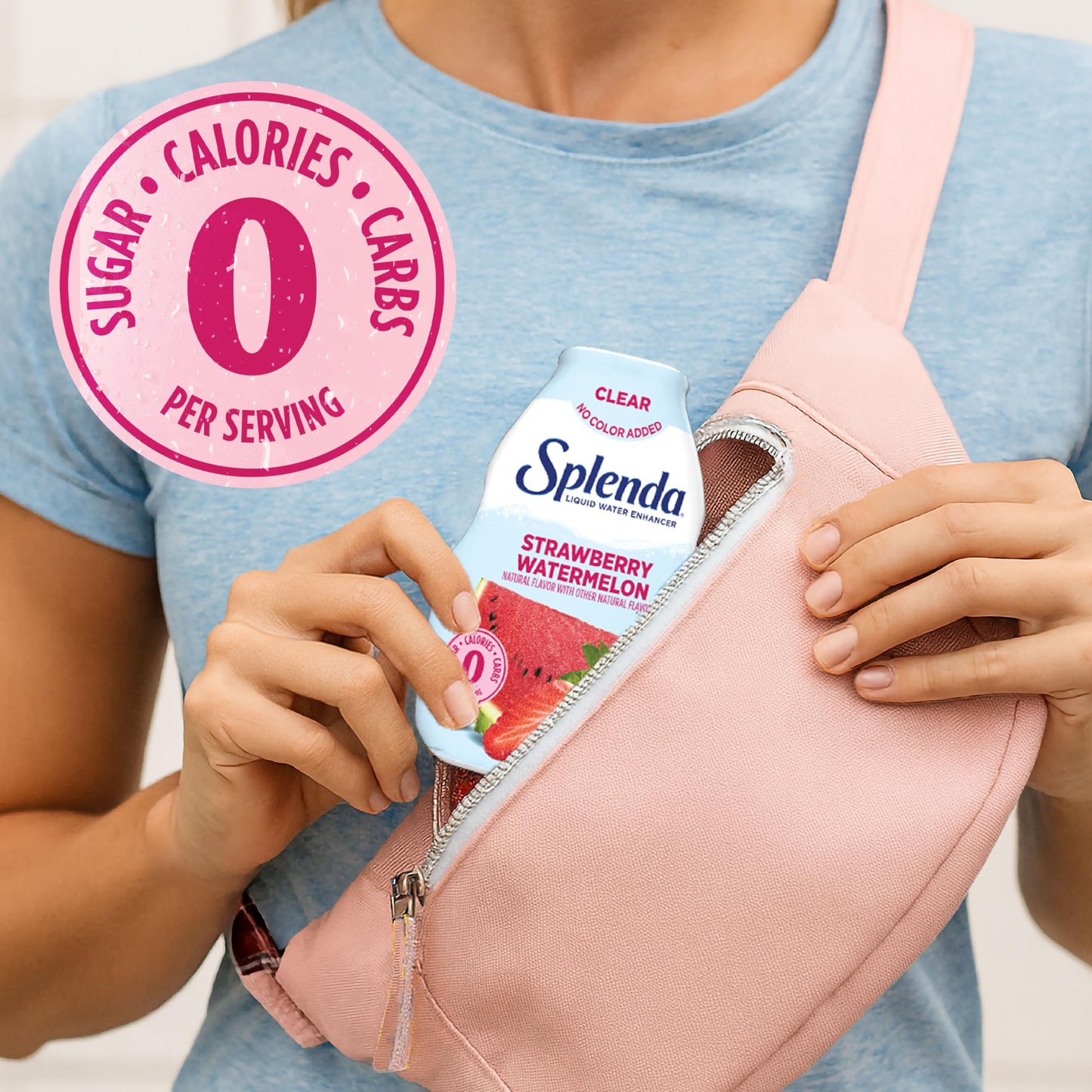 SPLENDA Liquid Water Enhancer Drops, Sugar Free, Zero Calorie, Natural Flavor, Concentrated Drink Mix, 3.11 Fl Oz Each Bottle (Strawberry Watermelon Clear, 2 Pack)