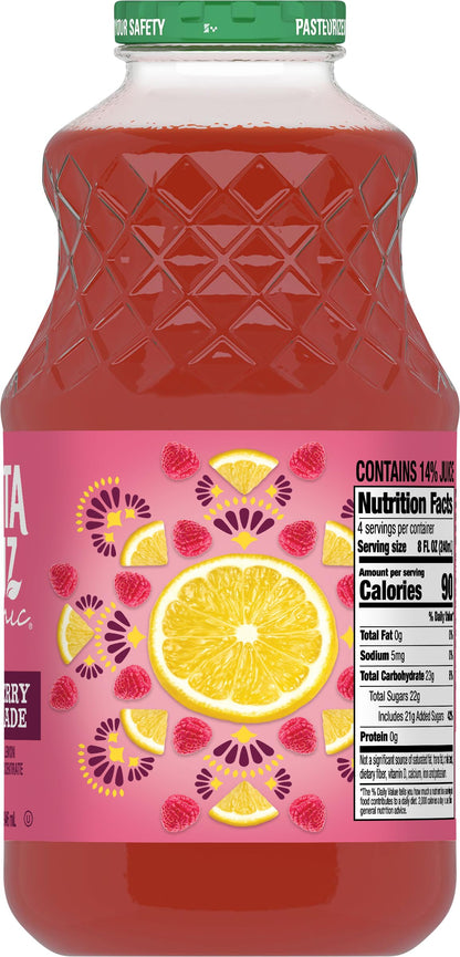 Santa Cruz Organic Raspberry Lemonade, 32 fl oz (Pack of 1)
