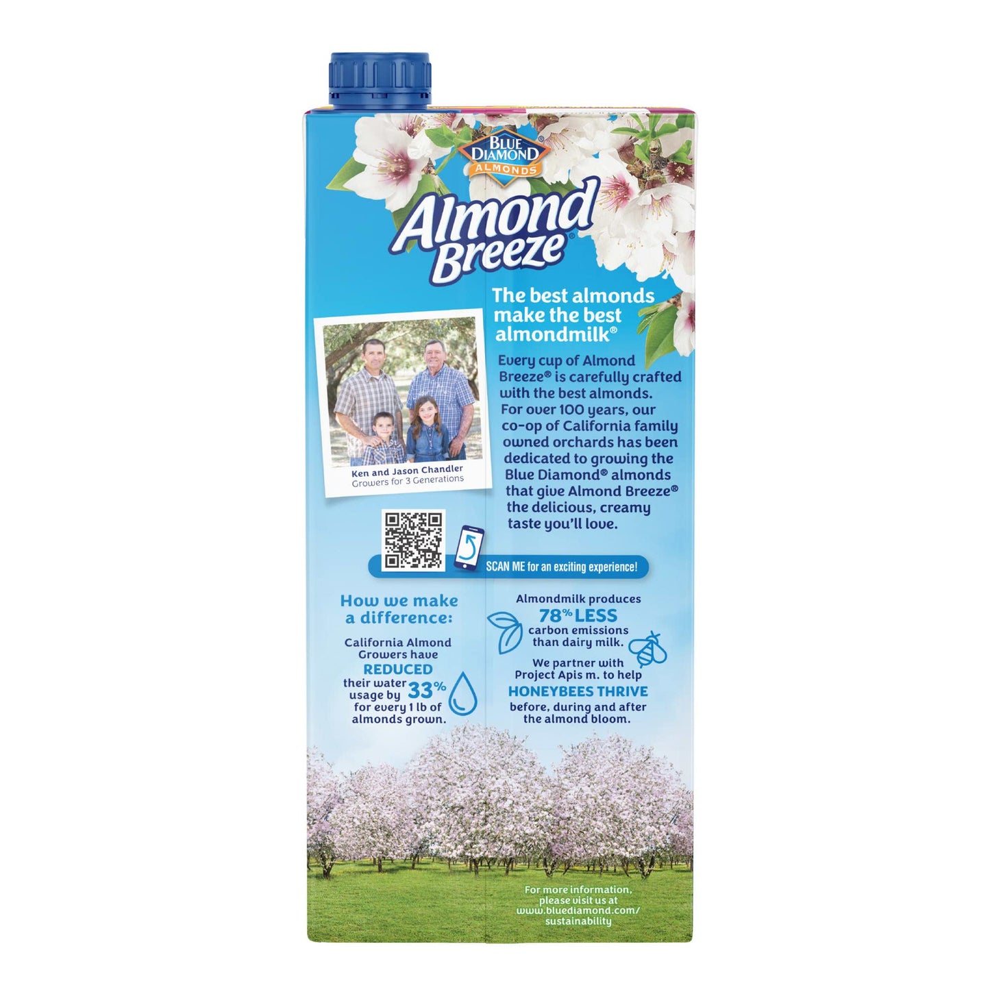 Almond Breeze Dairy Free Almondmilk, Unsweetened Original, 32 FL OZ