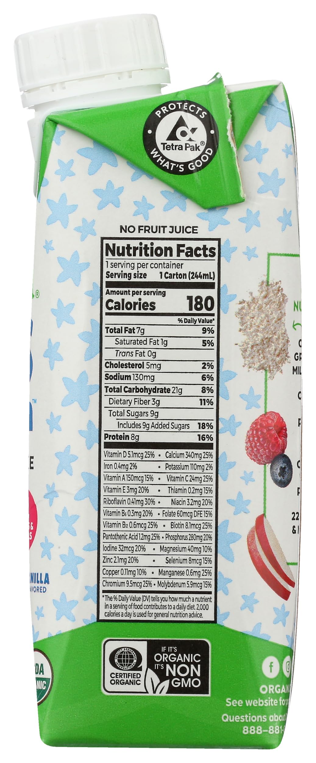 Orgain, Nutri Shake Healthy Kids Vanilla Organic, 8.25 Fl Oz