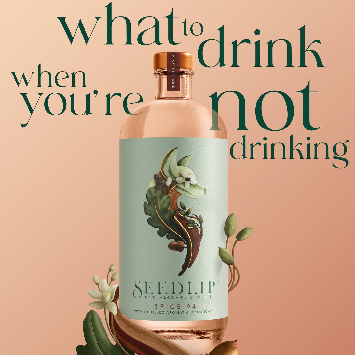 SEEDLIP Spice 94 – Non-Alcoholic Spirit | Calorie Free, Sugar Free | Spirit Alternative | Non-Alcoholic Cocktails | 23.7 fl oz (700ml)