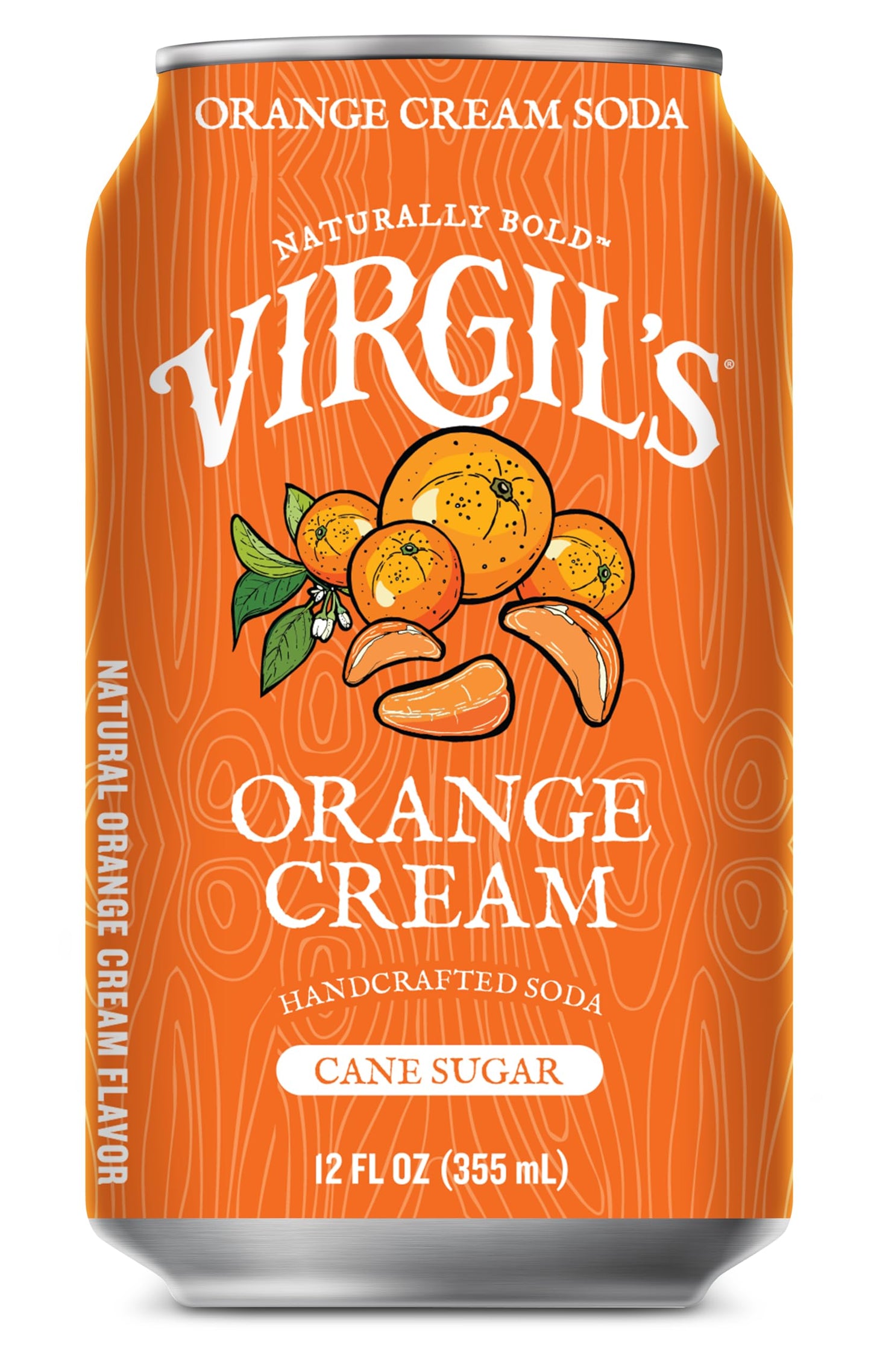 Virgil's Handcrafted Orange Cream Soda - Zesty Bold Flavor - 12oz Cans, 24 Pack