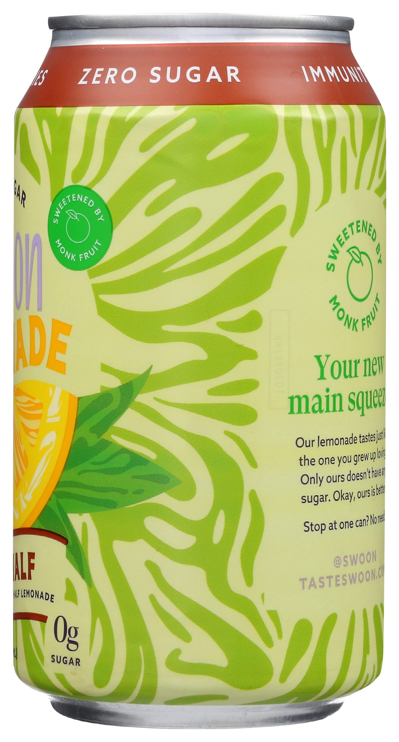Swoon Half Tea + Half Lemonade, Zero Sugar, Gluten Free, 12 Fluid Ounce (Pack of 12)