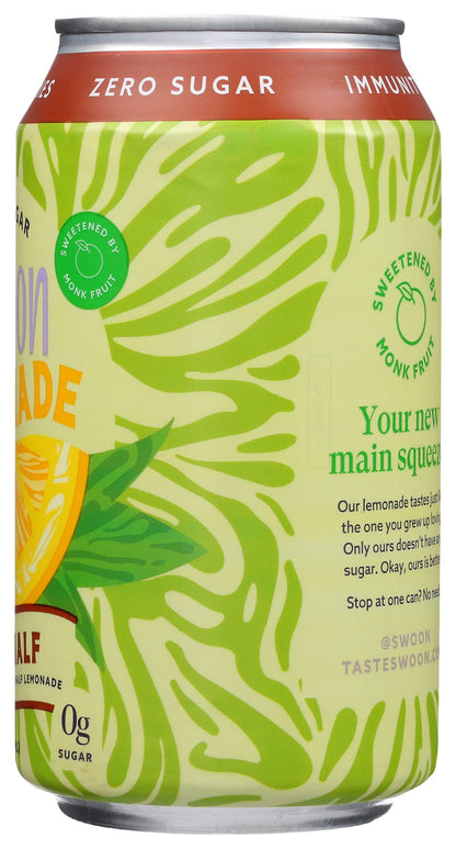 Swoon Half Tea + Half Lemonade, Zero Sugar, Gluten Free, 12 Fluid Ounce (Pack of 12)
