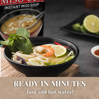 Edward & Sons Japanese Restaurant Style Miso-Cup - Instant Miso Soup Packets, Golden Vegetable Soup, Instant Soup Packets - 2.9 Ounce (Pack of 6)