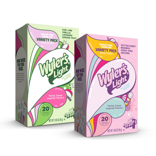 Wyler’s Light Watertok Bundle – V2 Base Flavors & V1 Fun Flavors, 40 Singles to Go – Sugar-Free, Low-Calorie Water Enhancers for Custom Hydration