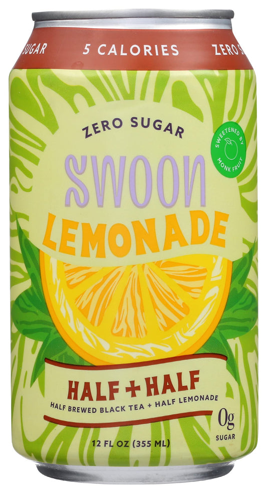 Swoon Half Tea + Half Lemonade, Zero Sugar, Gluten Free, 12 Fluid Ounce (Pack of 12)