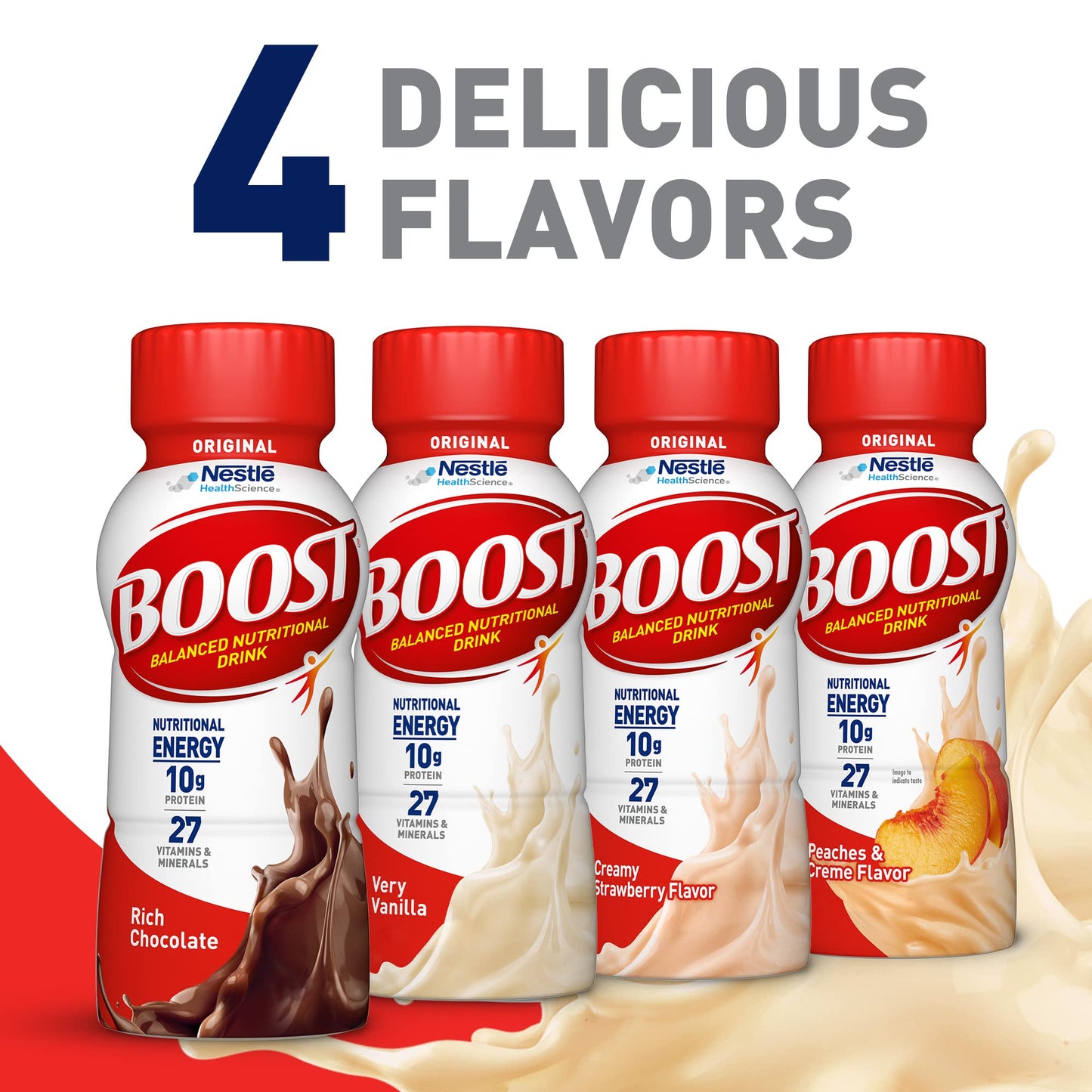 BOOST Original Ready to Drink Balanced Nutritional Drink, Very Vanilla, 8 FL OZ (Pack of 6)