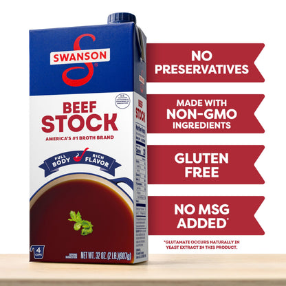 SWANSON S Beef Stock, 32 oz Carton