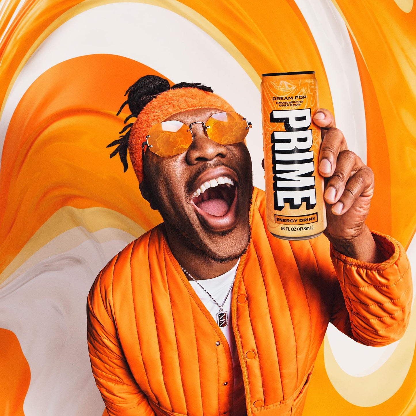 PRIME Energy DREAMPOP, Sugar Free Energy Drink, 200mg Caffeine and 355mg of Electrolytes for Hydration, Low Calorie, Vegan, Gluten Free, 16 Fluid Ounce Can