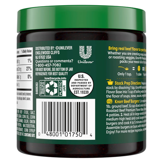 Knorr Premium Flavor Base Roasted Beef Versatile & Easy to Use 11oz