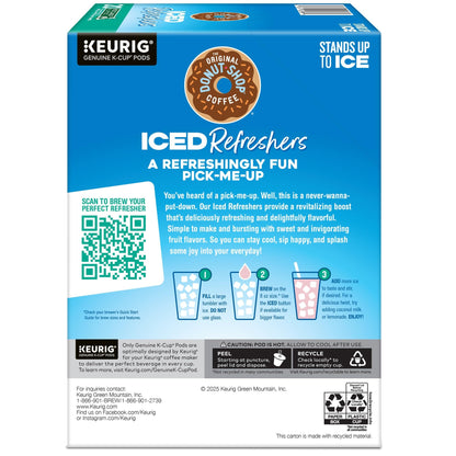 The Original Donut Shop, Iced Refreshers, Keurig Single Serve K-Cup Pod Variety Pack, Strawberry Acai, Pineapple Passionfruit, Mango Dragonfruit Lemonade, Berry Chill, 20-Count