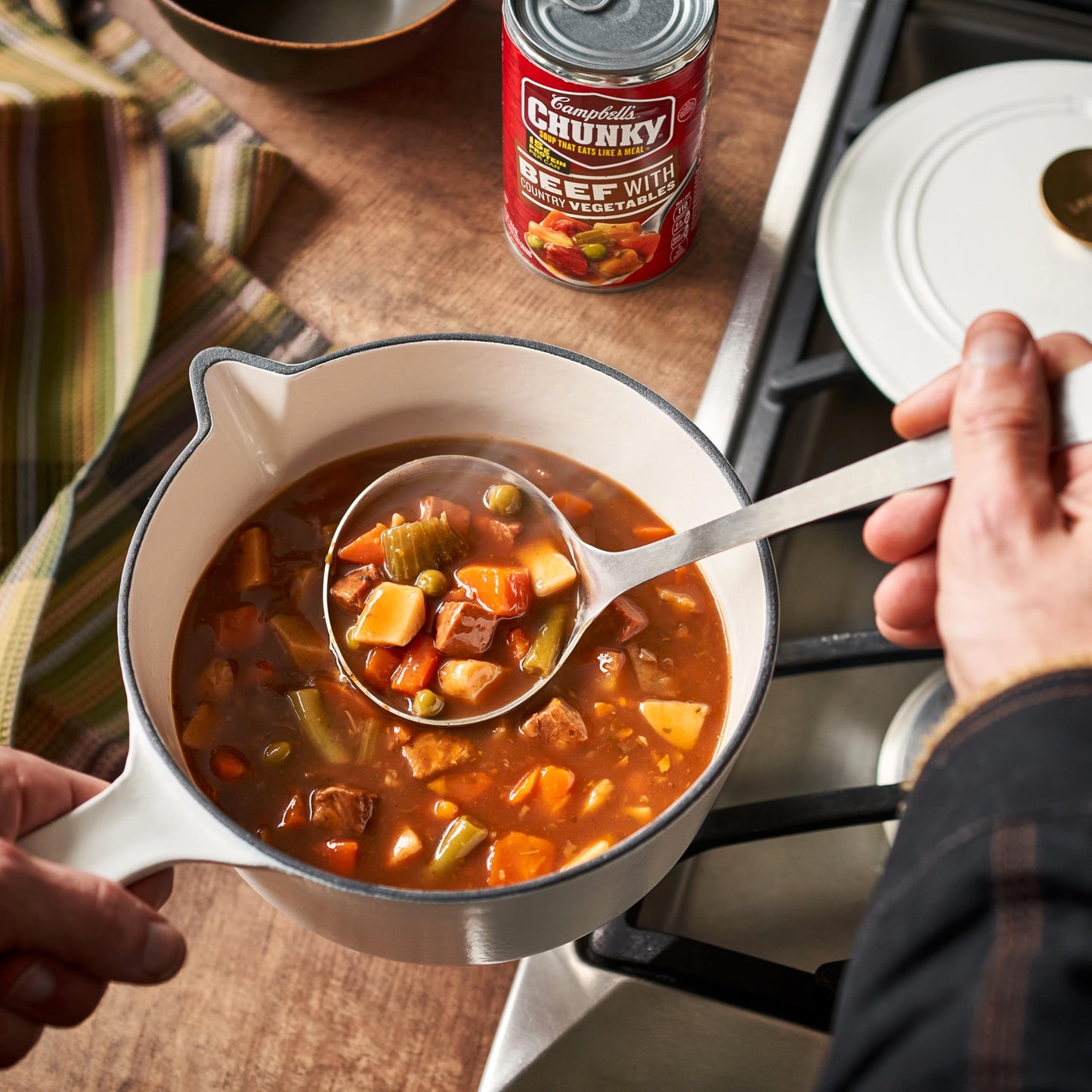 Campbell’s Chunky Soup, Beef Soup with Country Vegetables, 18.8 Oz Can