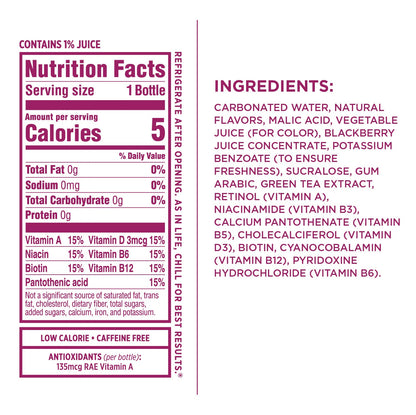 Sparkling Ice +Caffeine Citrus Twist Flavored Sparkling Water with Caffeine (Pack of 12) and Sparkling ICE Black Raspberry Sparkling Water (Pack of 12)