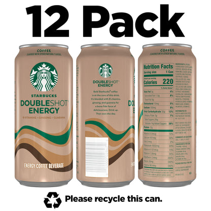 Starbucks - RTD Coffee Doubleshot Energy Drink Coffee Beverage,15 fl oz Cans (Packaging May Vary),(Pack of 24)