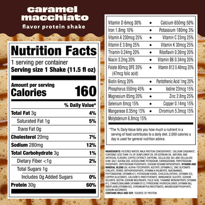 Premier Protein COFFEEHOUSE Caramel Macchiato Protein Shake with Caffeine for Energy – 30g Protein, No Added Sugar, 24 Vitamins & Minerals, 11.5 fl oz, 12 Pack
