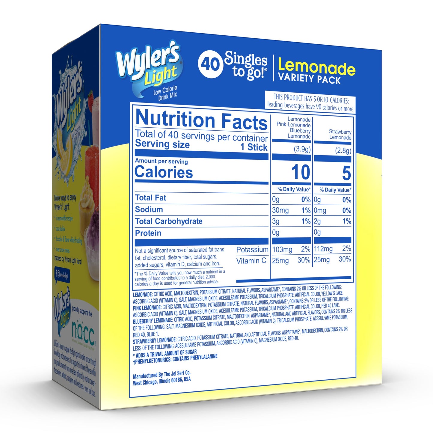 Wyler's Light Singles to Go Powder Packets, 80 Count variaty Pack, Water Drink Mix,Lemonade & Island Punch, Sugar & Caffeine Free, On-The-Go