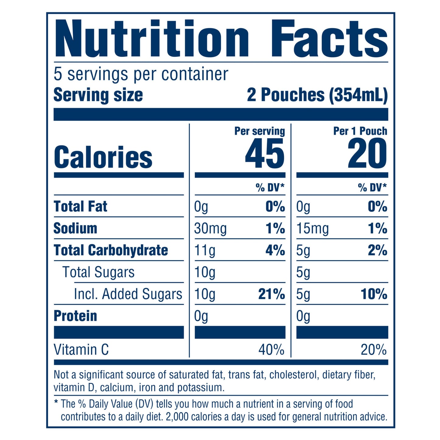 Kool-Aid Jammers Artificially Flavored Drink, 10 Pouches, for School Lunches and On-the-Go Hydration, Tropical Punch Artificially Flavored, Excellent Source of Vitamin C, 6 fl oz