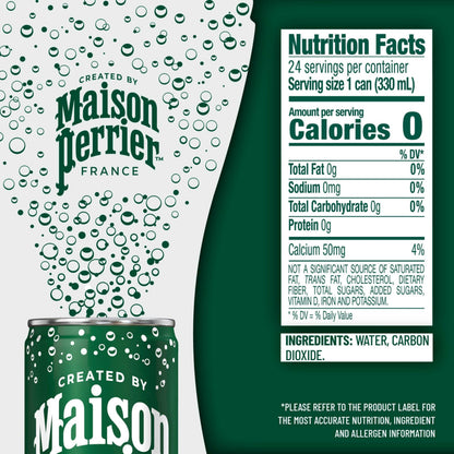 Maison Perrier Ultimate Sparkling Water, 11.15 FL OZ Cans, 8 Count, 3 Pack