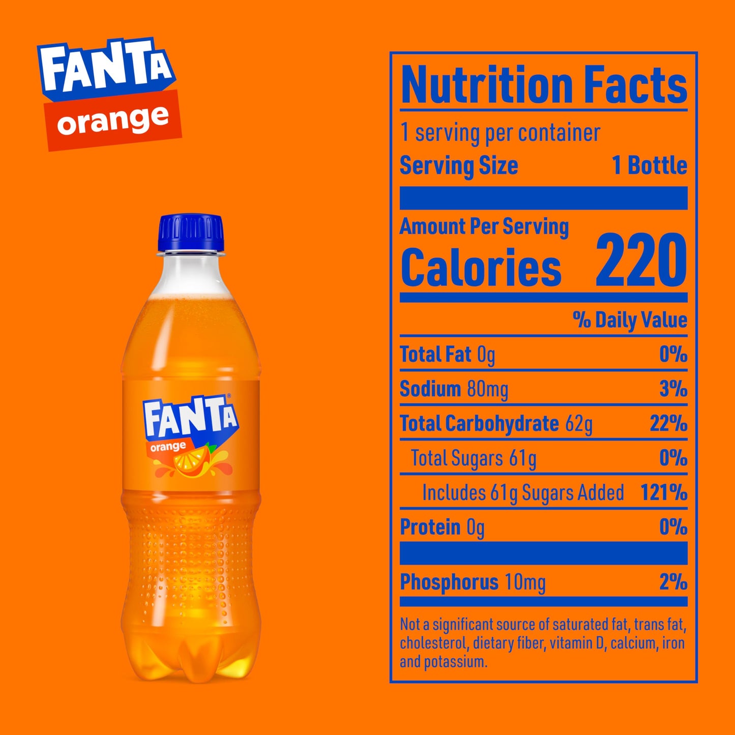 Fanta Orange Soda Soft Drink, 16.9 fl oz Bottles, 6 Pack