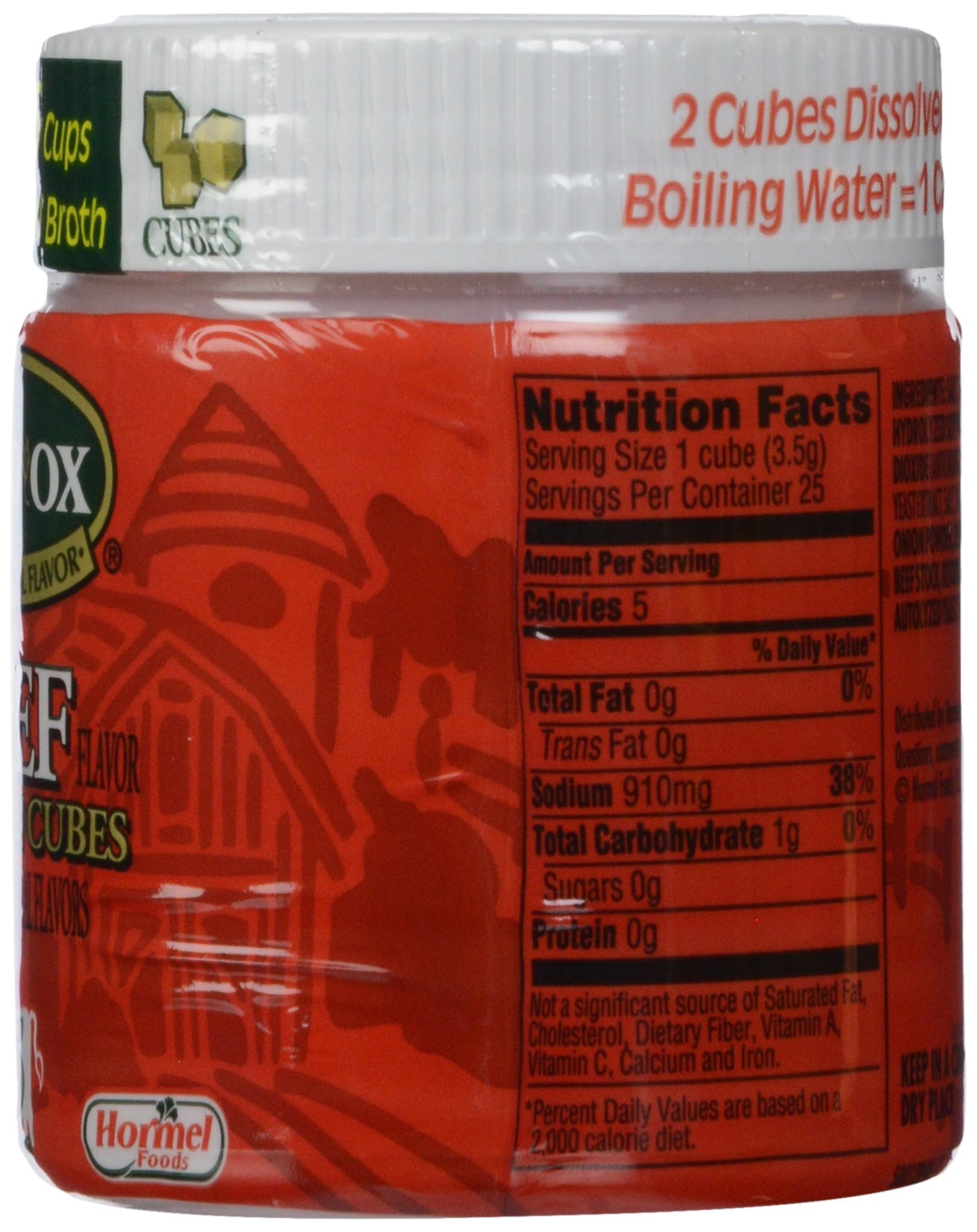 Herb Ox Beef Bouillon Cubes - 25 Cubes - Gluten Free