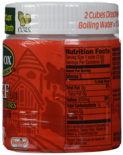 Herb Ox Beef Bouillon Cubes - 25 Cubes - Gluten Free