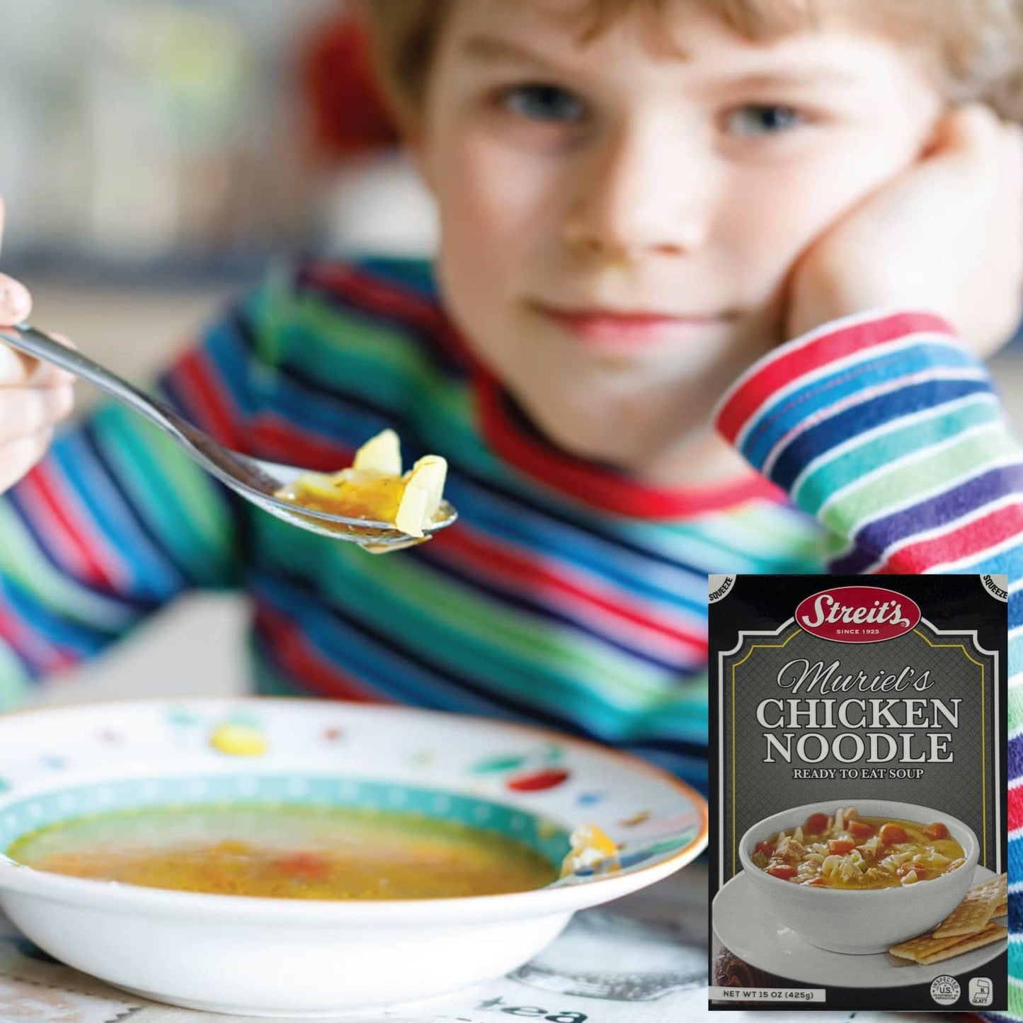 Streits Chunky Chicken Noodle Soup - Ready to Serve, Kosher Certified, No MSG or Hydrogenated Oils, Family Owned (15oz, Pack of 3)