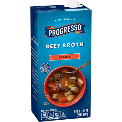 Progresso Classic Beef Broth, Gluten Free, 32 oz