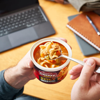 Campbell’s Chunky Spicy Chicken Noodle Soup, 15.25 oz Microwavable Bowl