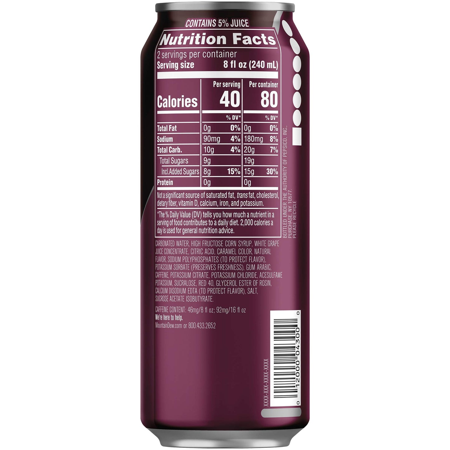 Mountain Dew Kickstart Energy Drink, Black Cherry, 16 oz (Pack of 1)